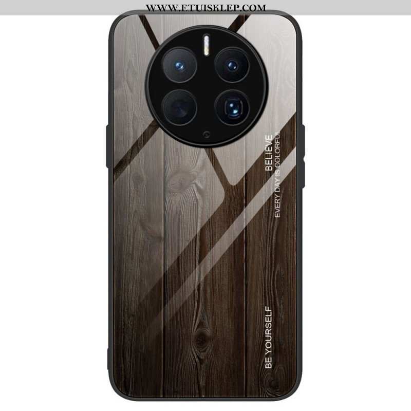 Futerały do Huawei Mate 50 Pro Szkło Hartowane W Stylu Drewna